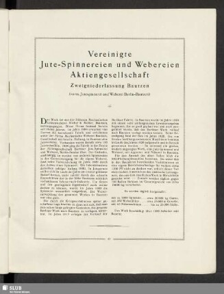 Vereinigte Jute-Spinnereien und Webereien Aktiengesellschaft