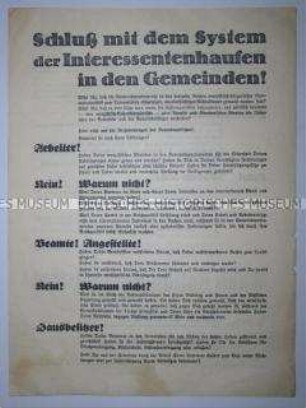 Propagandaflugblatt der NSDAP zur Reichstagswahl im November 1932 mit Ausrichtung auf die Landbevölkerung