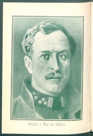 [Retrato del] Alberto I. rey de Bélgica