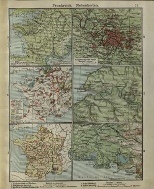 Frankreich. Nebenkarten