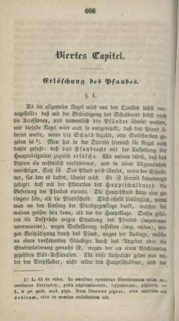 Viertes Capitel. Erlöschung des Pfandes.