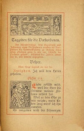 Officium d. i. Tagzeiten für die Verstorbenen : Mit einem Anhang u. Gebeten für die Armen Seelen