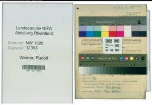 Entnazifizierung Rudolf Werner , geb. 02.04.1903 (Kaufmaennischer Angestellter)