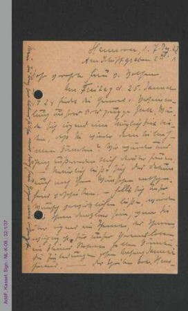 Postkarte von M[athilde] Drechsler an Dorothee von Velsen