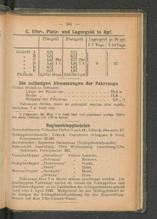 Die zulässigen Abmessungen der Fahrzeuge