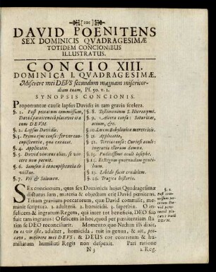 Concio XIII. Dominica I. Quadragesimae.