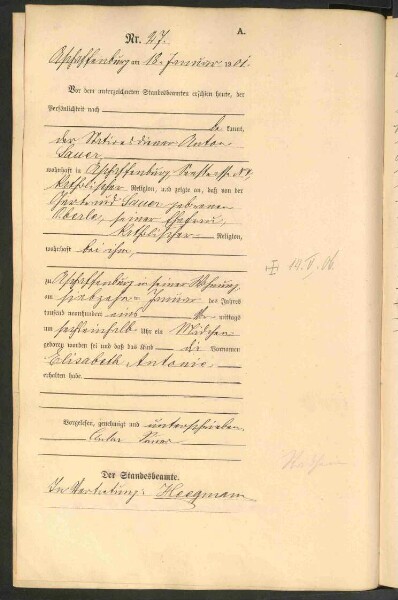 Standesamtsbuch der Stadt Aschaffenburg: Geburten 365/1900 - 184/1901