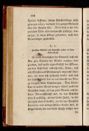 §. 7. Zwischen Schiksal und Ungefähr giebet es keine Mittelstraße.