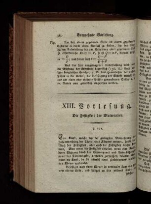 Dreyzehnte Vorlesung. Die Festigkeit der Materialien.