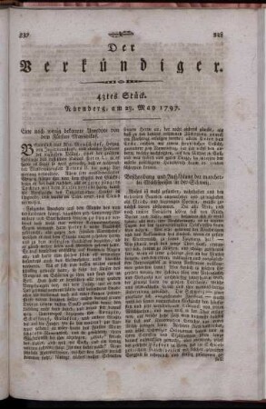 43tes Stück. Nürnberg, am 23. May 1797
