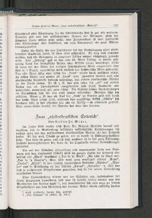 Zum "niederdeutschen Enterich".