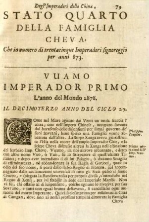 Stato Quarto Della Famiglia Cheva, ...