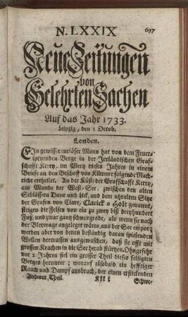N. LXXIX. Leipzig, den 1 Octob. - N. LXXXVII. Leipzig, den 29 Octob.