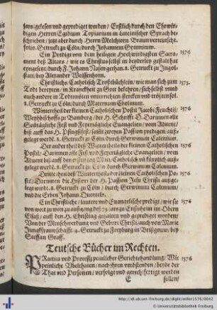 Teutsche Bücher im Rechten.