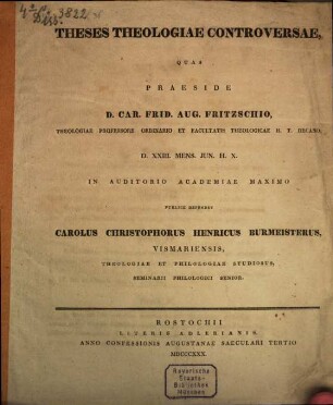 Theses theologiae controversae