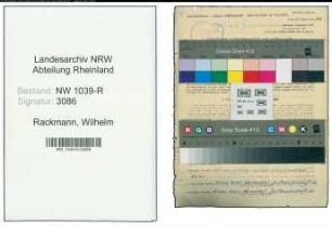 Entnazifizierung Wilhelm Rackmann , geb. 12.05.1907 (Vermessungsrat)