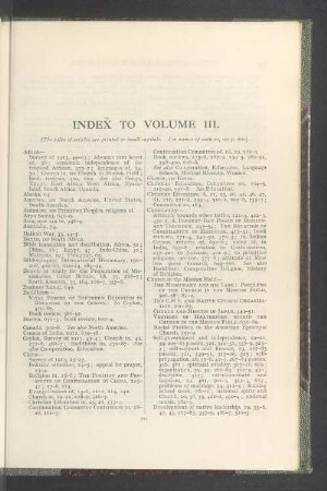 Index to volume III