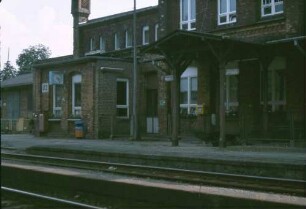 Groß Behnitz Empfangsgebäude Stw. Bahnsteig Bahnsteigüberdachung