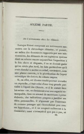 Sixiéme Partie