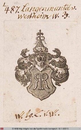 Wappen des W. Jg. Langenmantel von Westheim