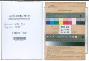 Entnazifizierung Fritz Fehling , geb. 31.12.1908 (Verw.Rat)
