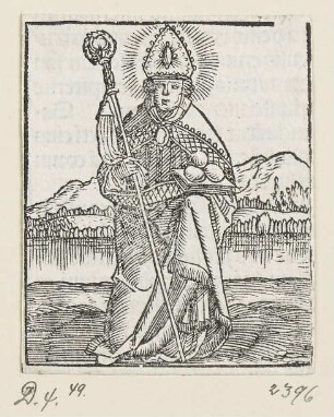 Heiliger Nicolas, aus: Peter Apian, "Hortulus anime", Nürnberg 1517