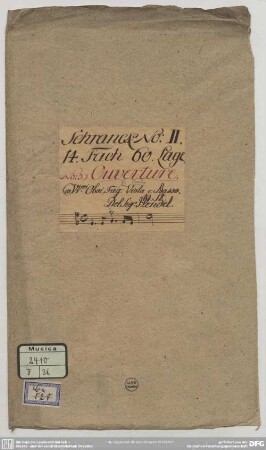 Poro re dell'Indie. Excerpts - Mus.2410-F-36 : strings, bc, woodwinds; HWV 28