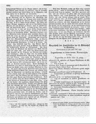 Verzeichnis der Handschriften der K. Bibliothek in Bamberg