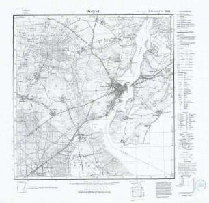 1948 Wolgast, Meßtischblatt (4cm - Karte)