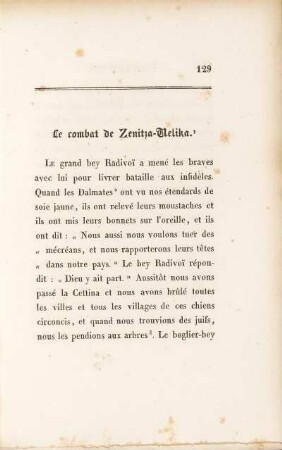 Le combat de Zenitza-Velika