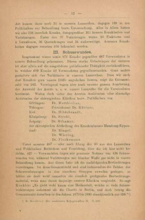 III. Schusswunden