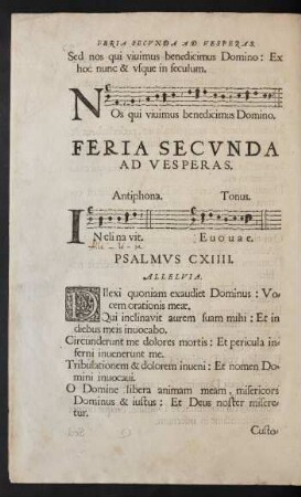 Feria Secunda Ad Vesperas.