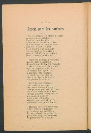 Receta para los hombres
