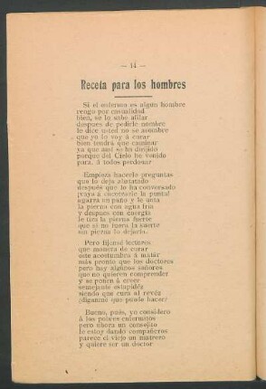 Receta para los hombres