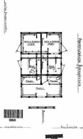 Hochhausen (Tauber): Nebengebäude Abortgebäude (Umbau) Grundriß Erdgeschoß