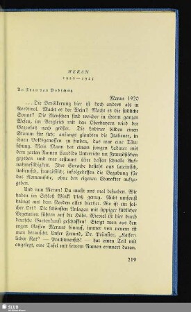 Meran 1920-1925
