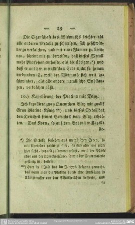 10. Kapellirung der Platina mit Bley