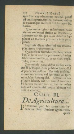 Caput III. De Agricultura.