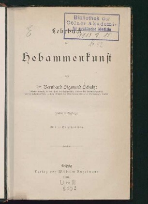 Lehrbuch der Hebammenkunst