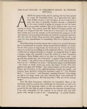 The plain dealer : II. children`s books