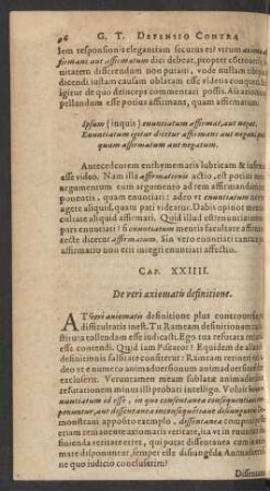 Cap. XXIIII. De veri axiomatis definitione.