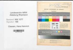 Entnazifizierung Hans Heinrich Classen , geb. 14.07.1922 (Polizist)