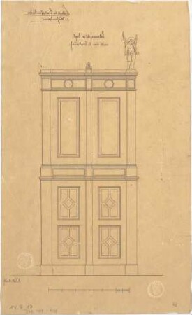 Voit, August von; Weißenhorn; Pfarrkirche - Orgel nach dem 1. Entwurf (Ansicht)