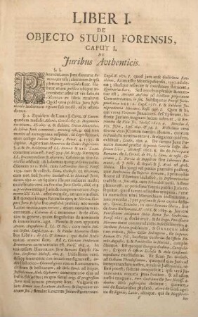 Liber I. De Objecto Studii Forensis, Caput I. De Juribus Authenticis.