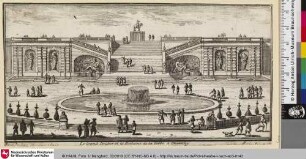 Le Grand Escalier et la Fontaine de la Gerbe à Chantilly