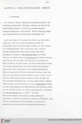 Haupteil II: Sozialpsychologische Aspekte
