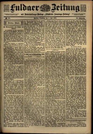 Dritte Ausgabe vom Samstag, den 07. Juli 1900.