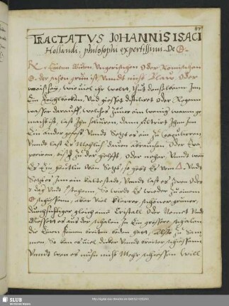 Tractatus Johannis Isaci Hollandi, philosophi expertissimi, De [Symbol].