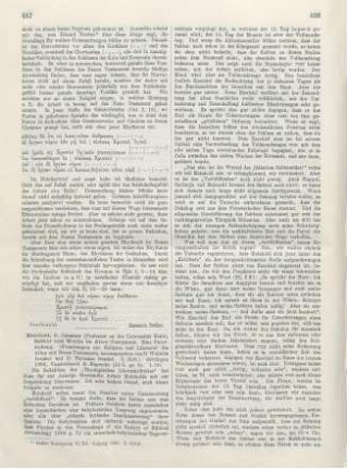 487-489 [Rezension] Meinhold, Johannes, Sabbat und Woche im Alten Testament