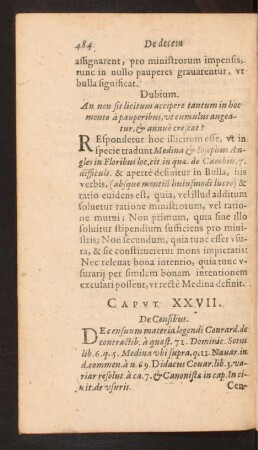 Capvt XXVII. De Censibus.